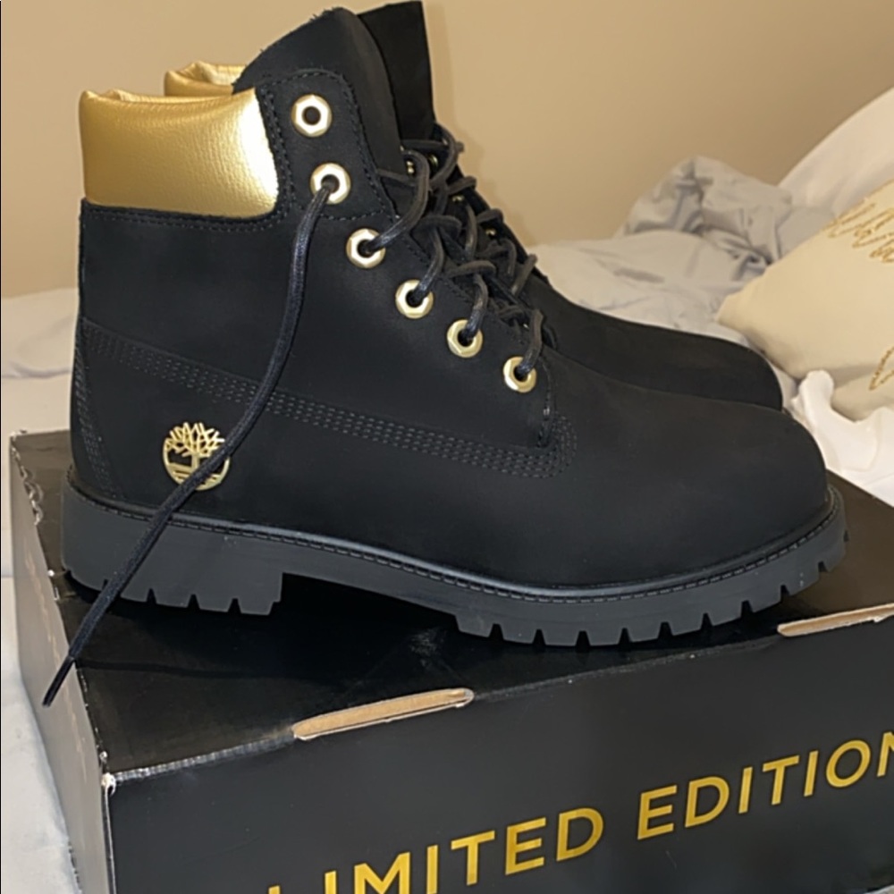 Limited Edition Black and Gold Timberlands